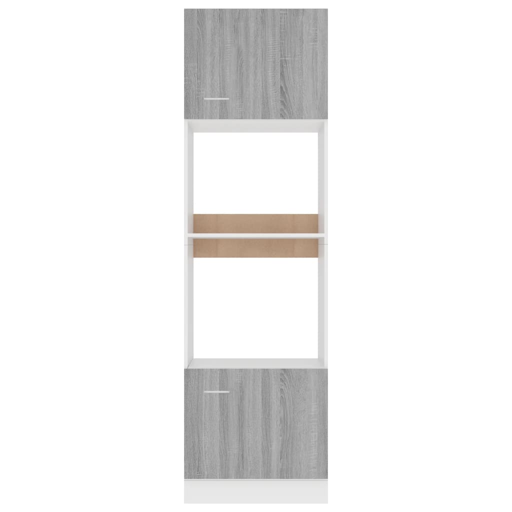 Microwave Cabinet Lyon Grey Sonoma 60x57x207 cm Engineered Wood