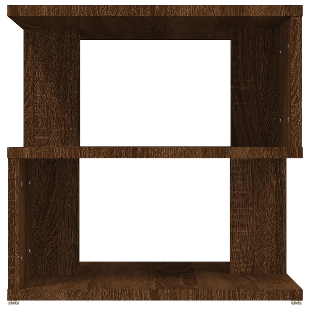 Side Table Brown Oak 40x40x40 cm Engineered Wood