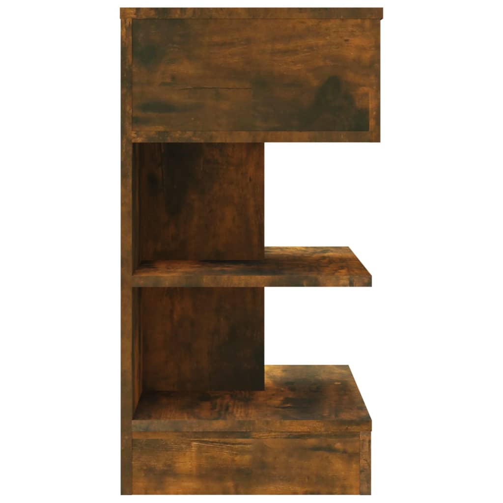 Bedside Cabinet Smoked Oak 40x35x65 cm Engineered Wood