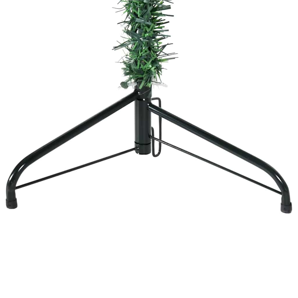 Slim Artificial Half Christmas Tree with Stand Green 210 cm
