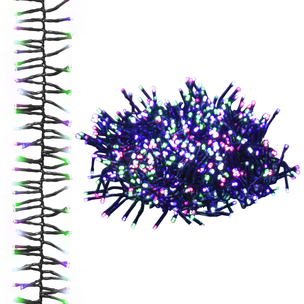 LED Cluster String with 400 LEDs Pastel Multicolour 7.4 m PVC