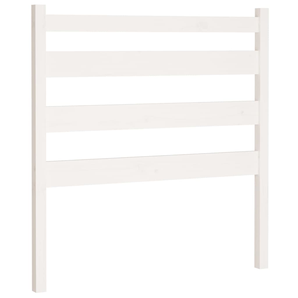 Bed Headboard White 106x4x100 cm Solid Wood Pine