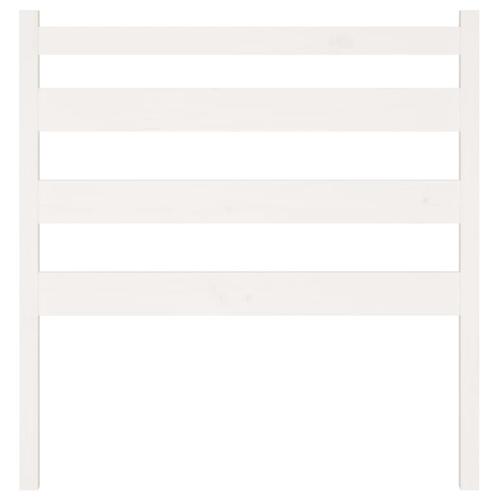 Bed Headboard White 106x4x100 cm Solid Wood Pine