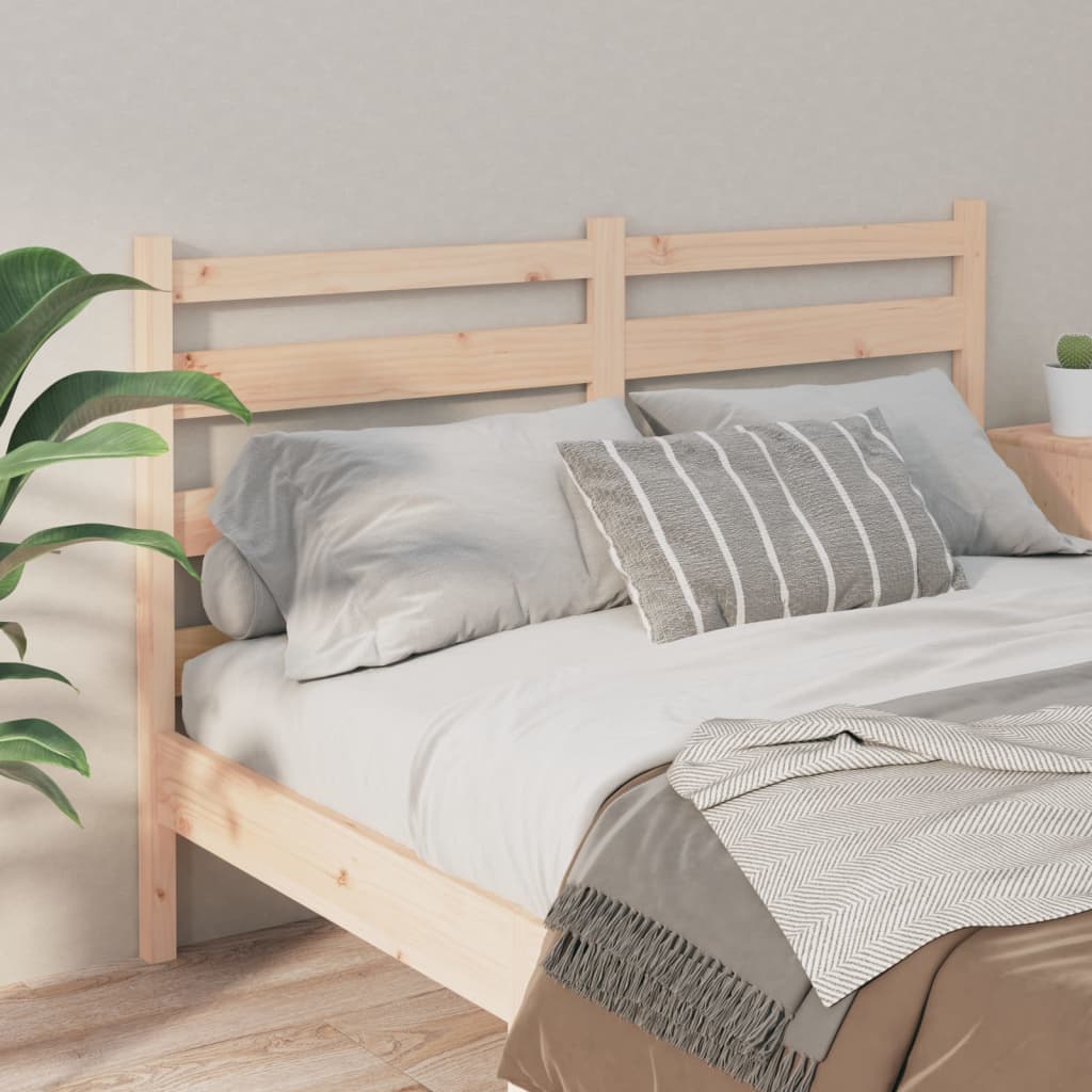 Bed Headboard 146x4x100 cm Solid Wood Pine