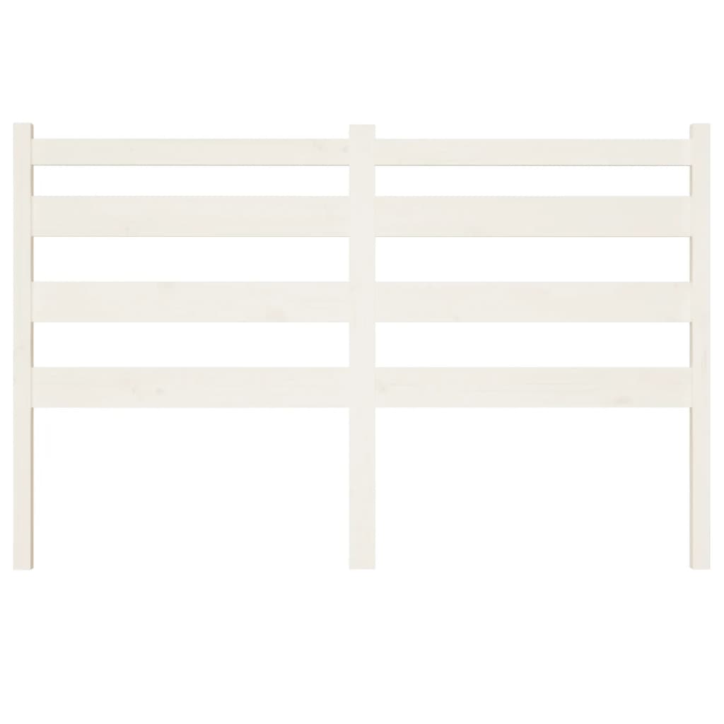 Bed Headboard White 166x4x100 cm Solid Wood Pine