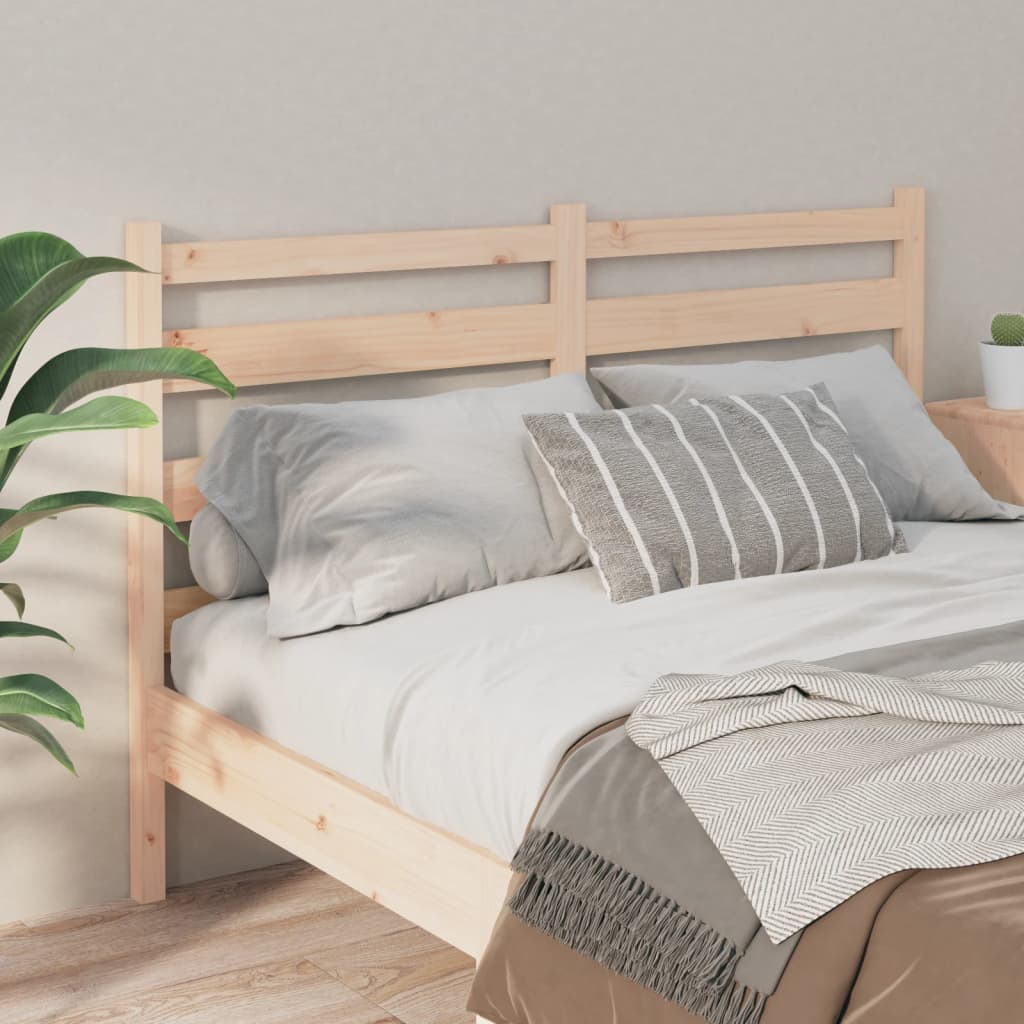 Bed Headboard 206x4x100 cm Solid Wood Pine