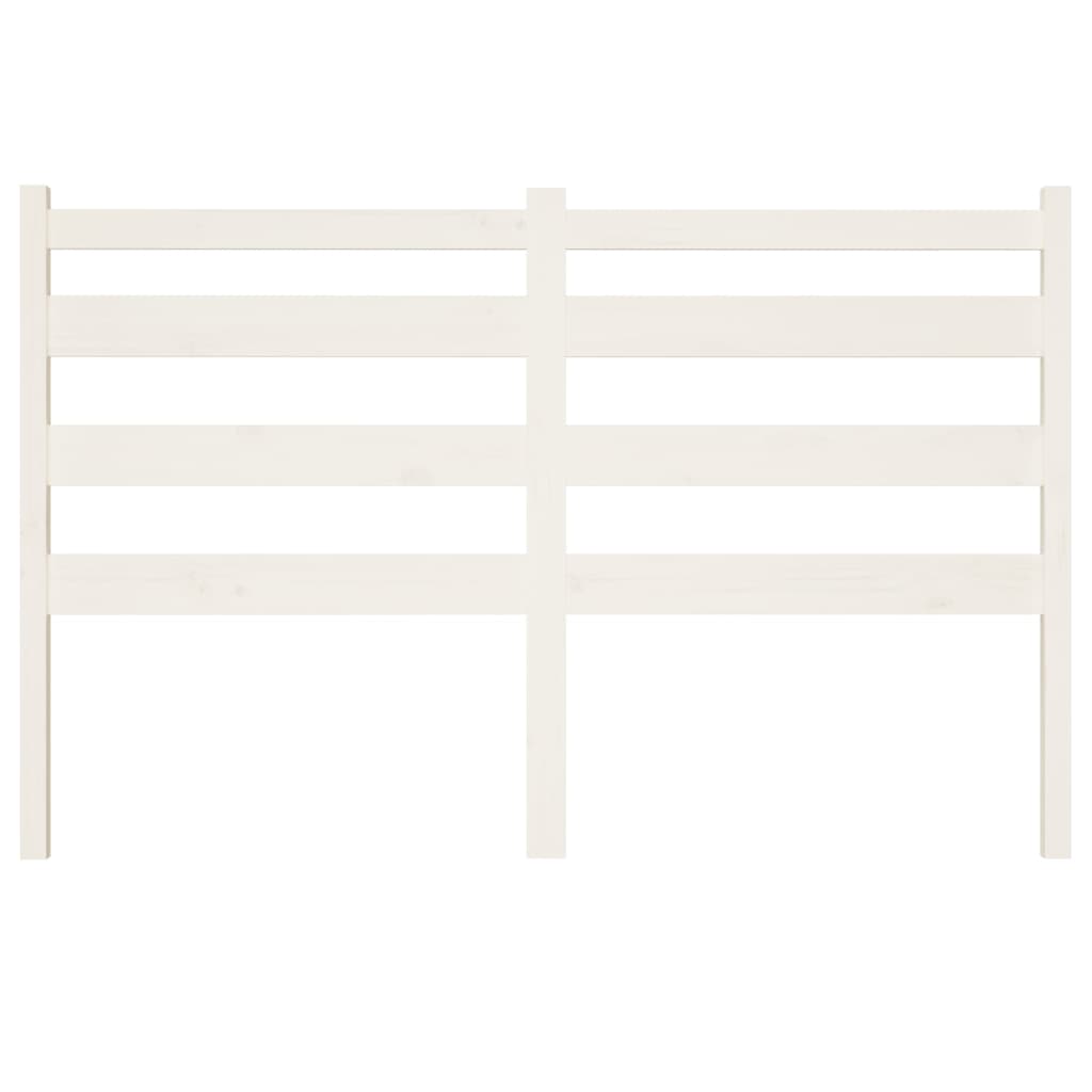 Bed Headboard White 206x4x100 cm Solid Wood Pine