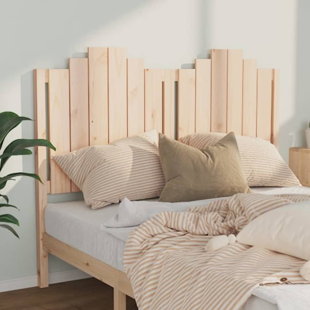 Bed Headboard 141x4x110 cm Solid Wood Pine