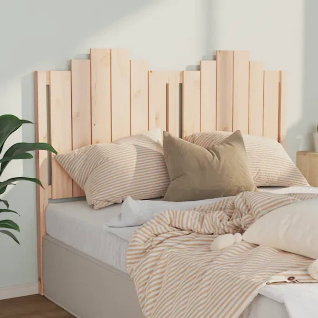 Bed Headboard 146x4x110 cm Solid Wood Pine