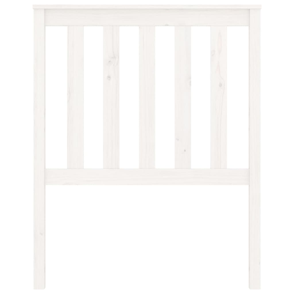 Bed Headboard White 81x6x101 cm Solid Wood Pine
