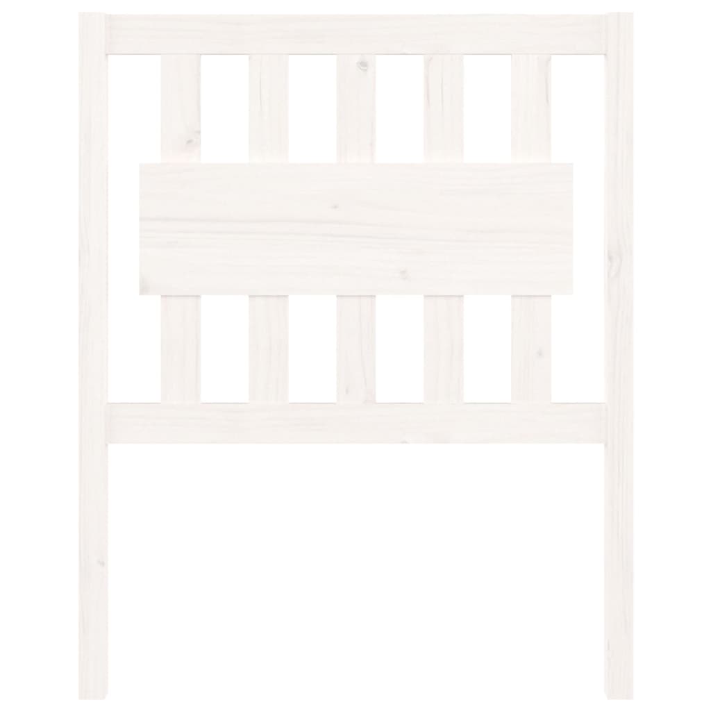 Bed Headboard White 80.5x4x100 cm Solid Wood Pine