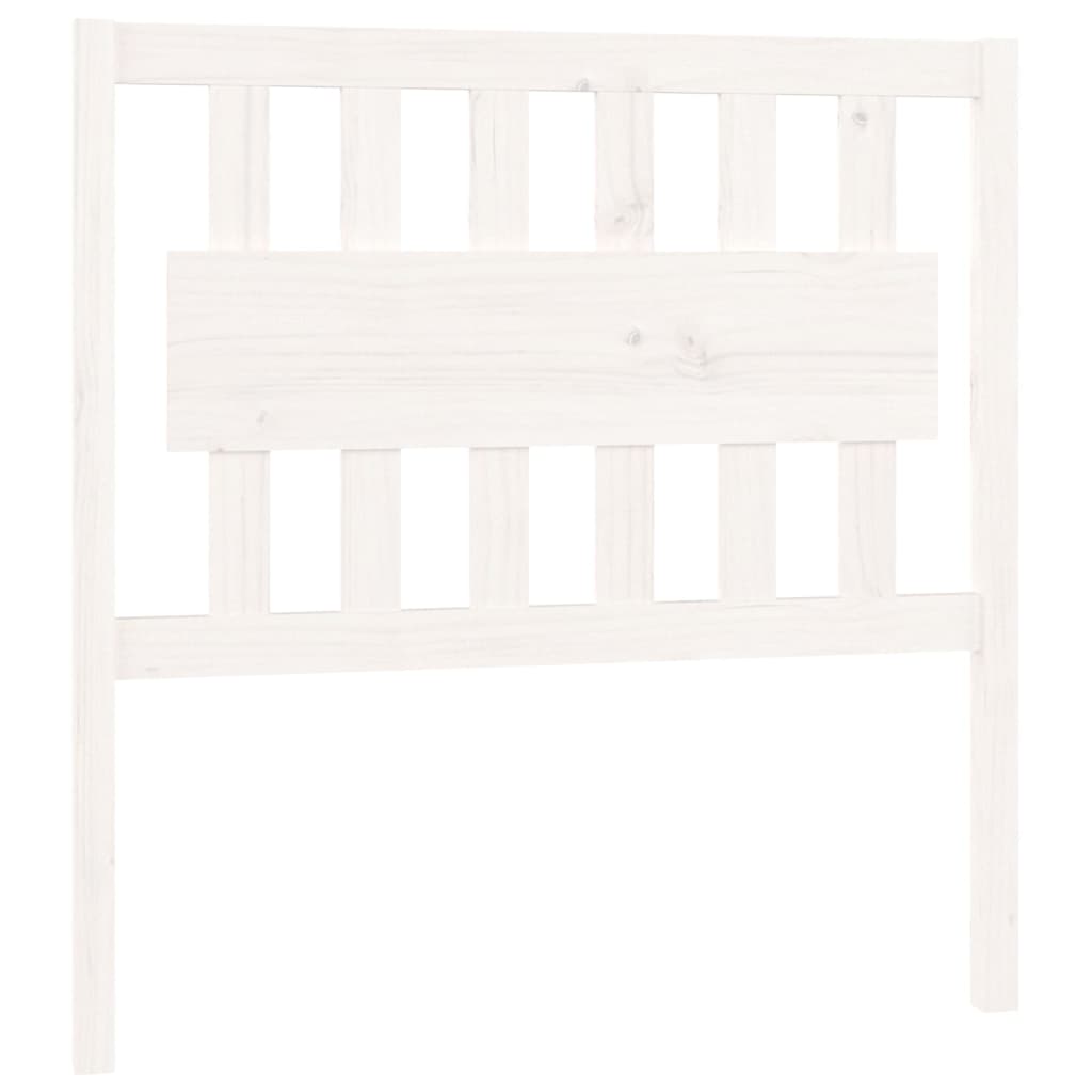 Bed Headboard White 95.5x4x100 cm Solid Wood Pine