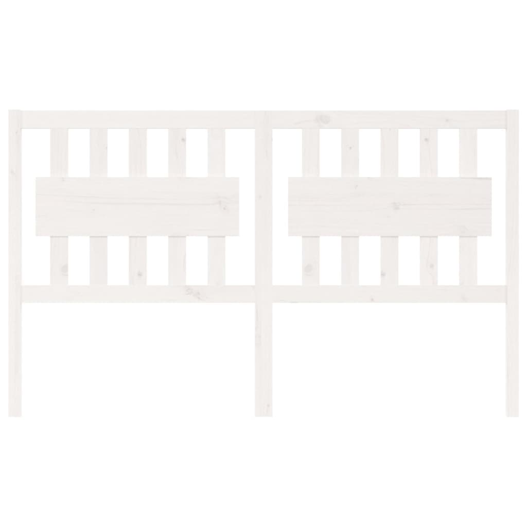 Bed Headboard White 165.5x4x100 cm Solid Wood Pine