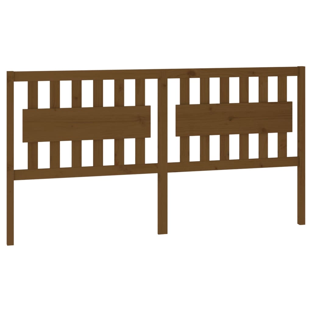 Bed Headboard Honey Brown 185.5x4x100 cm Solid Wood Pine