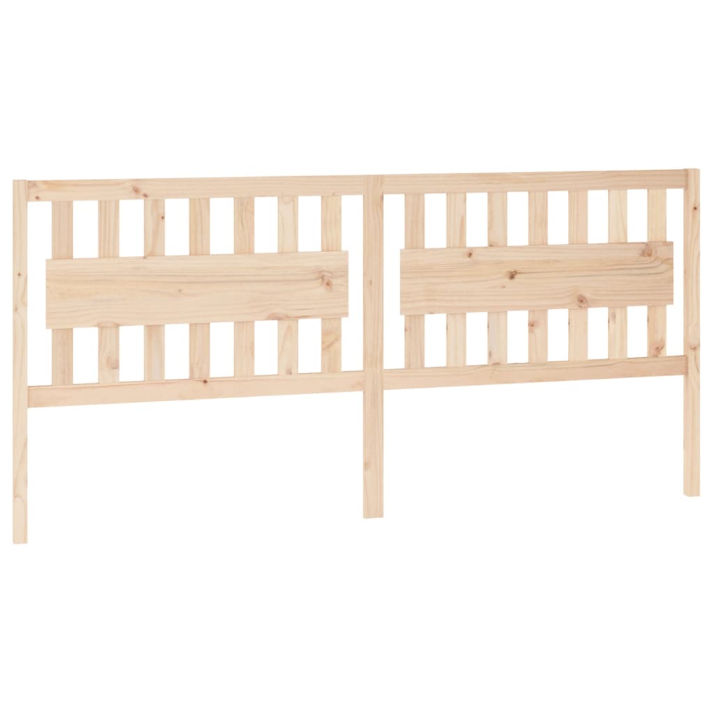 Bed Headboard 205.5x4x100 cm Solid Wood Pine