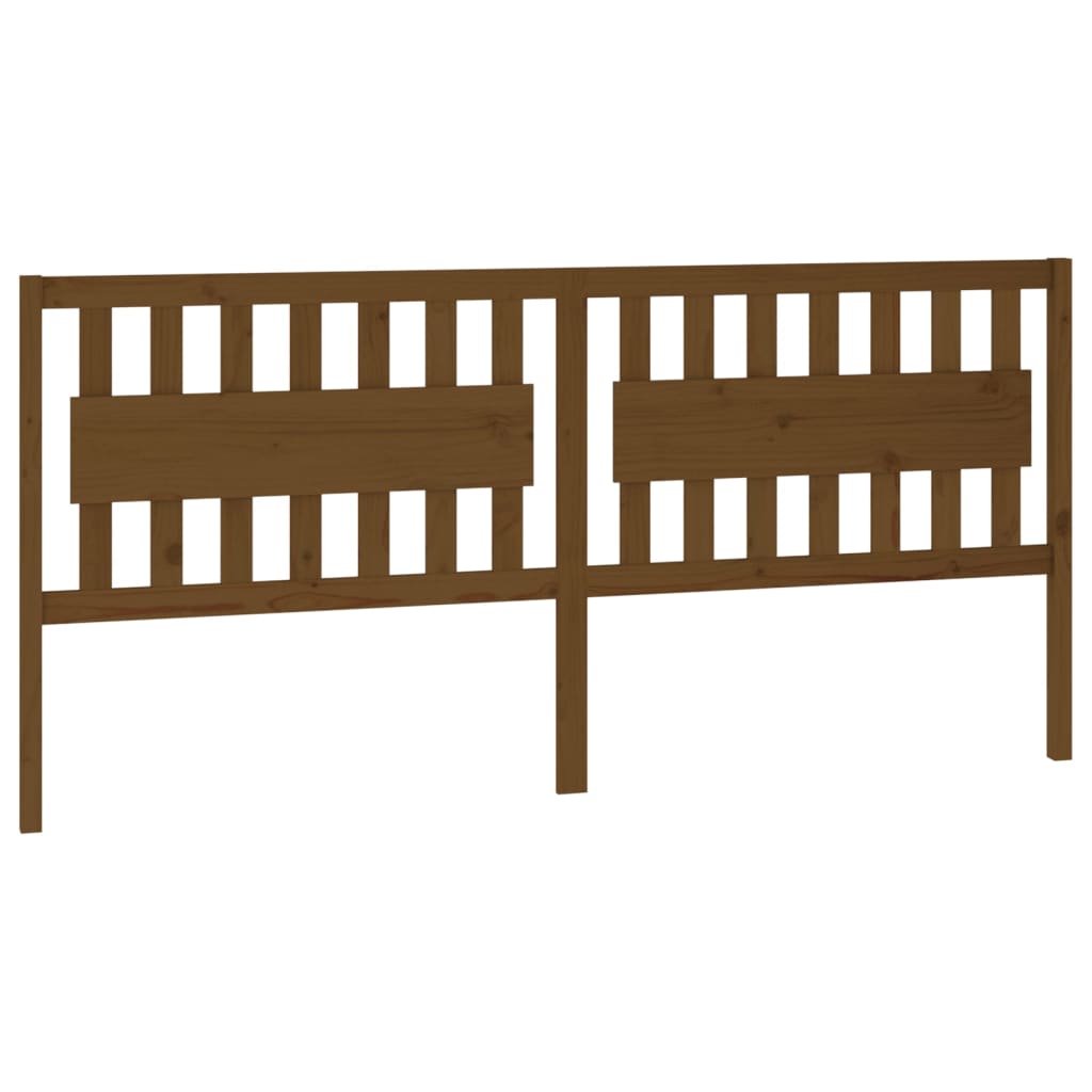 Bed Headboard Honey Brown 205.5x4x100 cm Solid Wood Pine