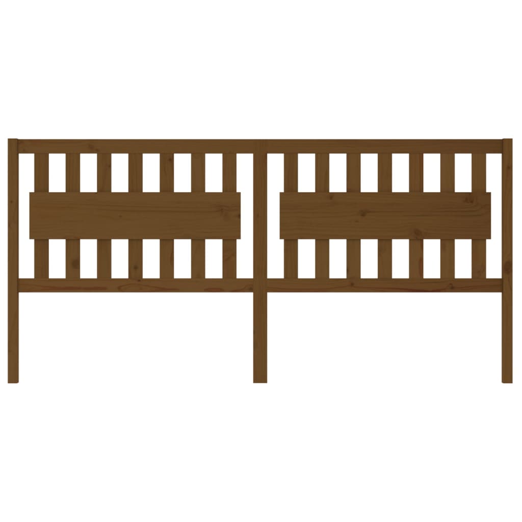 Bed Headboard Honey Brown 205.5x4x100 cm Solid Wood Pine