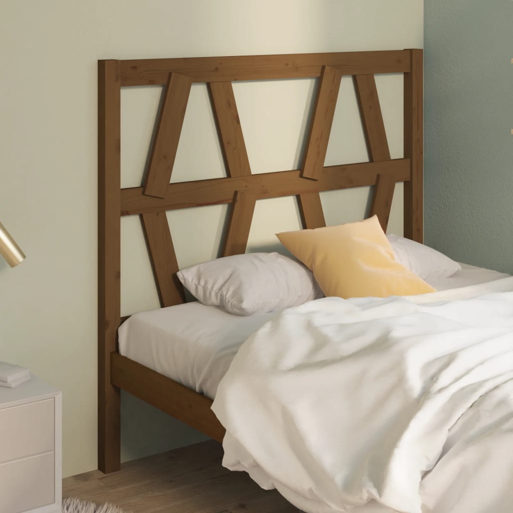 Bed Headboard Honey Brown 81x4x100 cm Solid Wood Pine