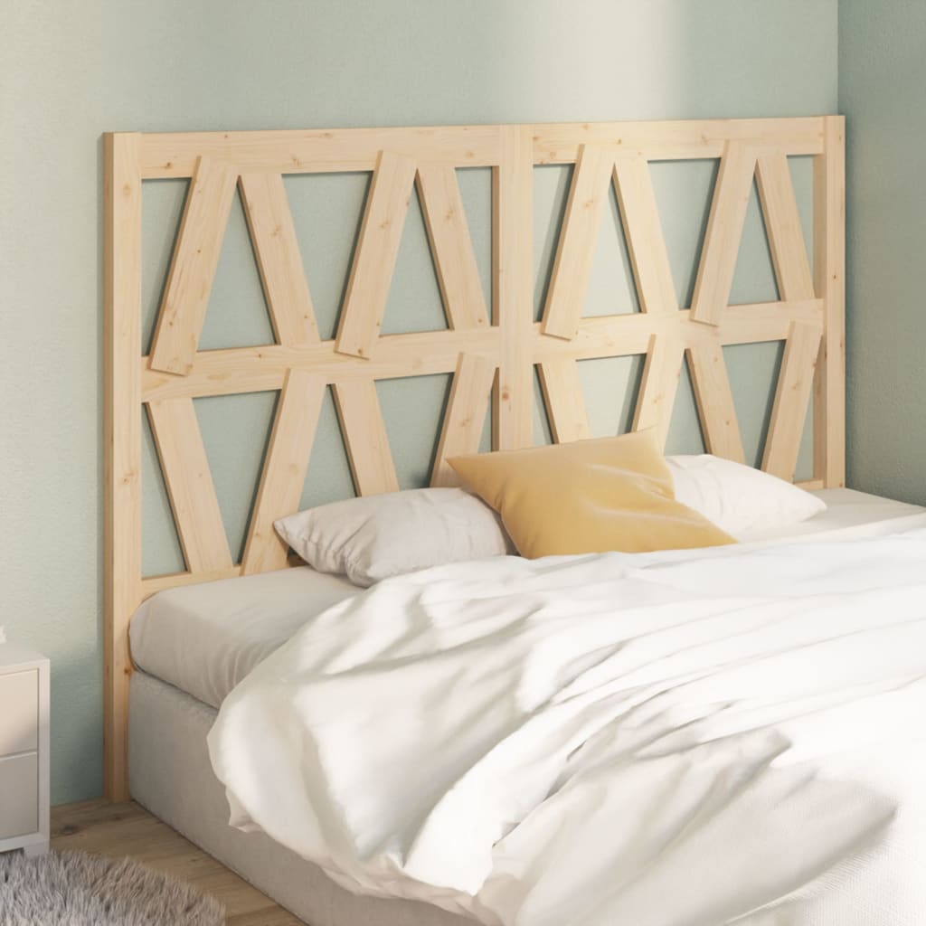 Bed Headboard 126x4x100 cm Solid Wood Pine