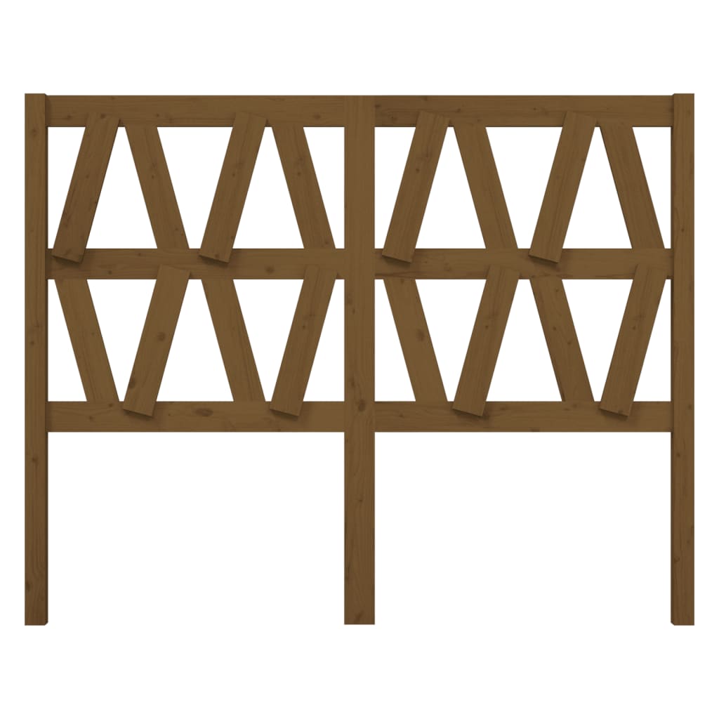 Bed Headboard Honey Brown 126x4x100 cm Solid Wood Pine