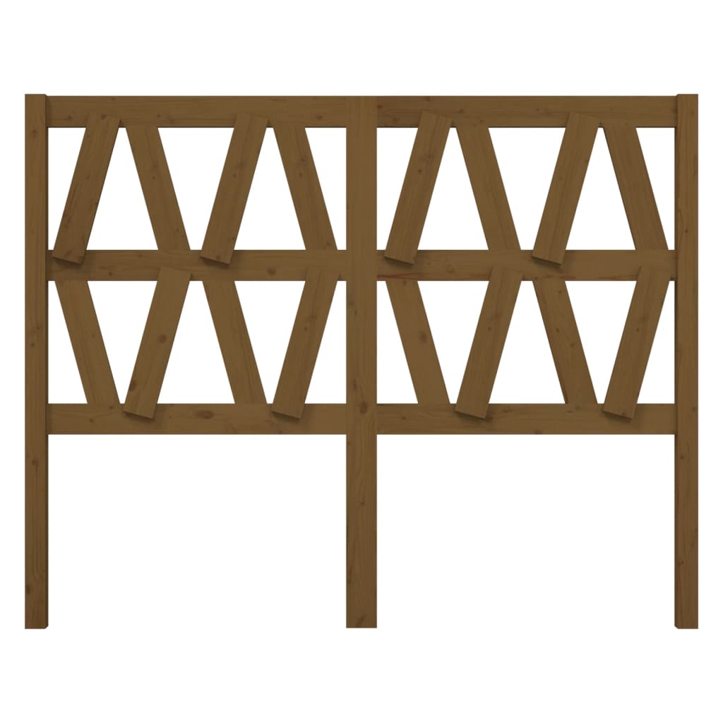 Bed Headboard Honey Brown 146x4x100 cm Solid Wood Pine