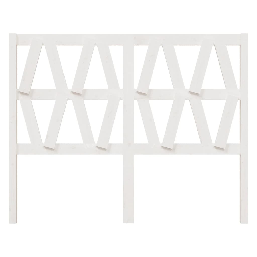 Bed Headboard White 156x4x100 cm Solid Wood Pine