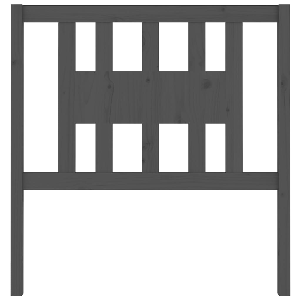 Headboard Grey 96x4x100 cm Solid Wood Pine