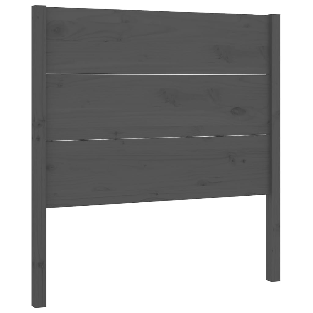 Headboard Grey 96x4x100 cm Solid Wood Pine