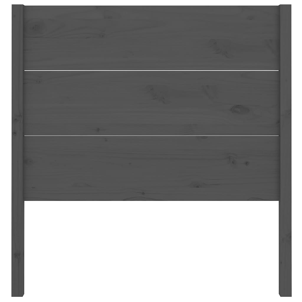 Headboard Grey 96x4x100 cm Solid Wood Pine