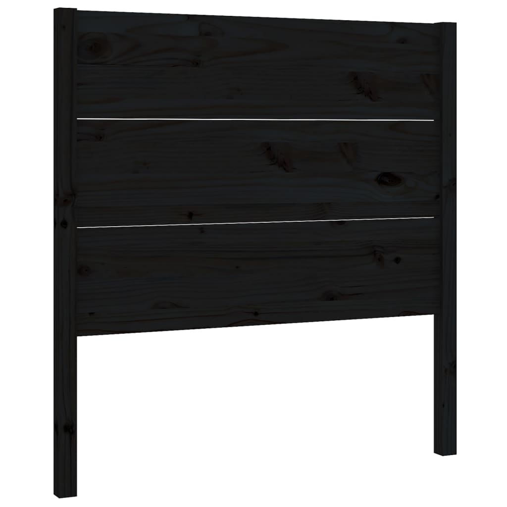Headboard Black 96x4x100 cm Solid Wood Pine