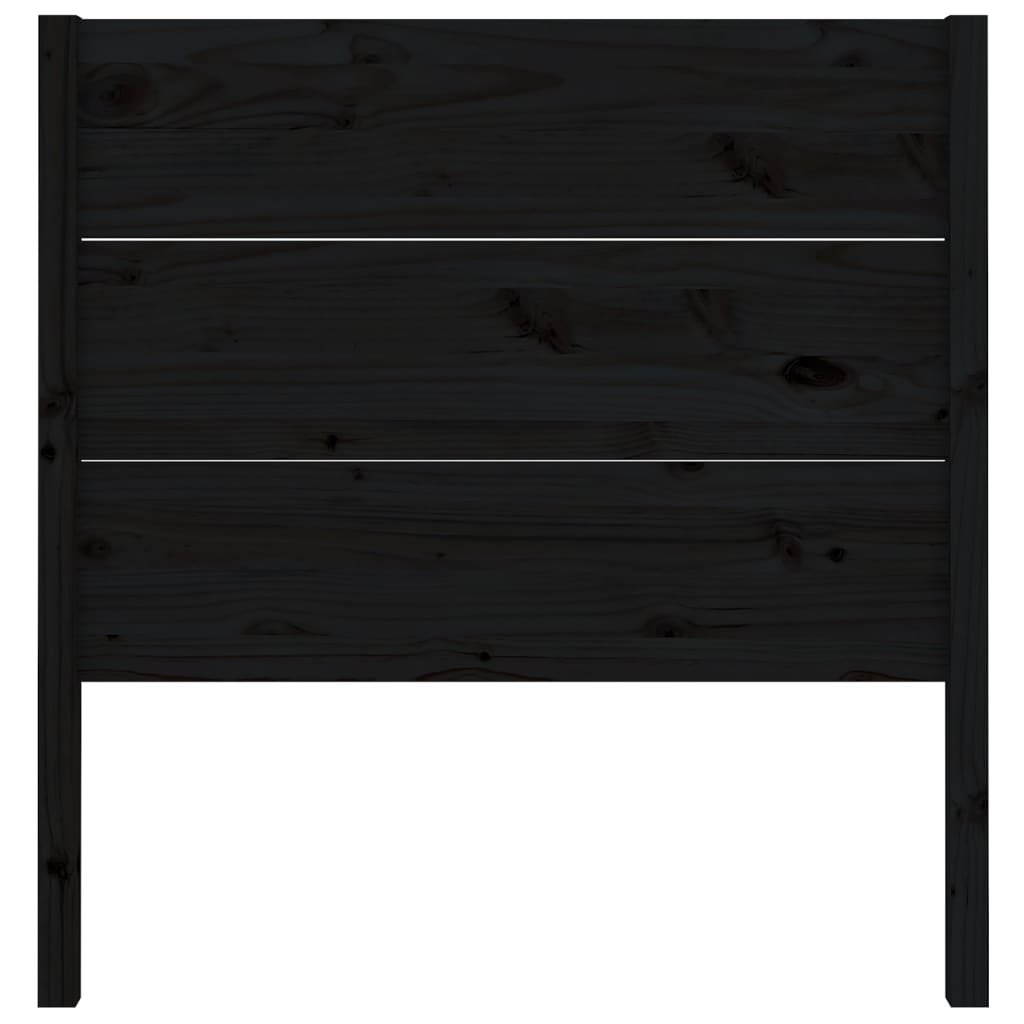 Headboard Black 96x4x100 cm Solid Wood Pine