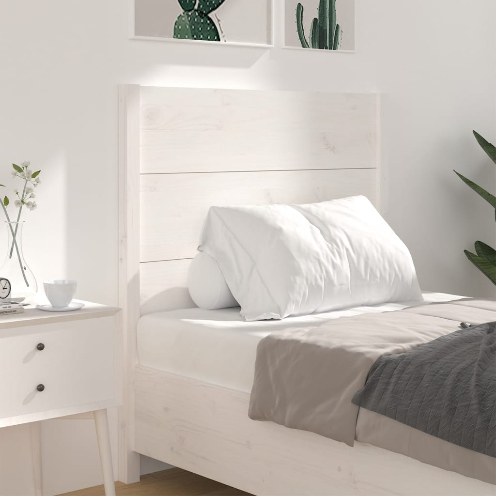 Headboard White 106x4x100 cm Solid Wood Pine