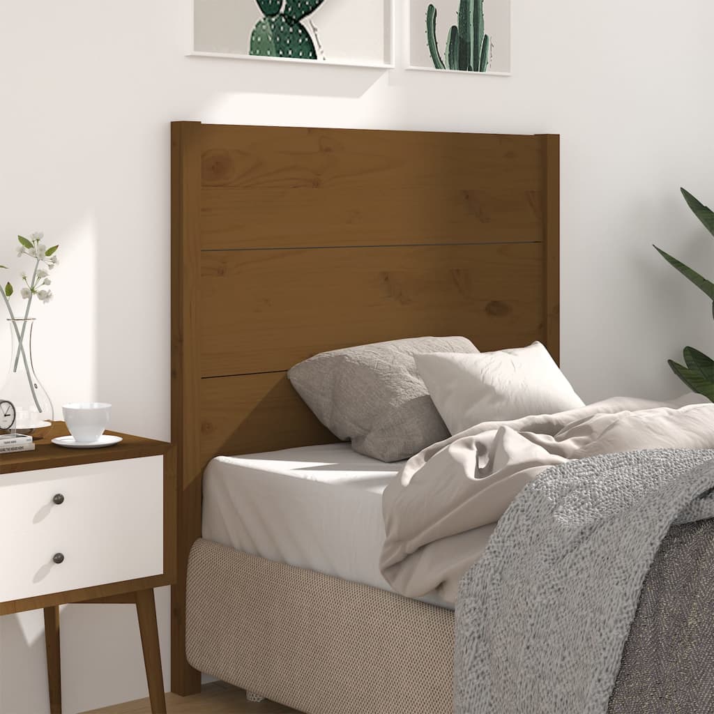 Headboard Honey Brown 106x4x100 cm Solid Wood Pine