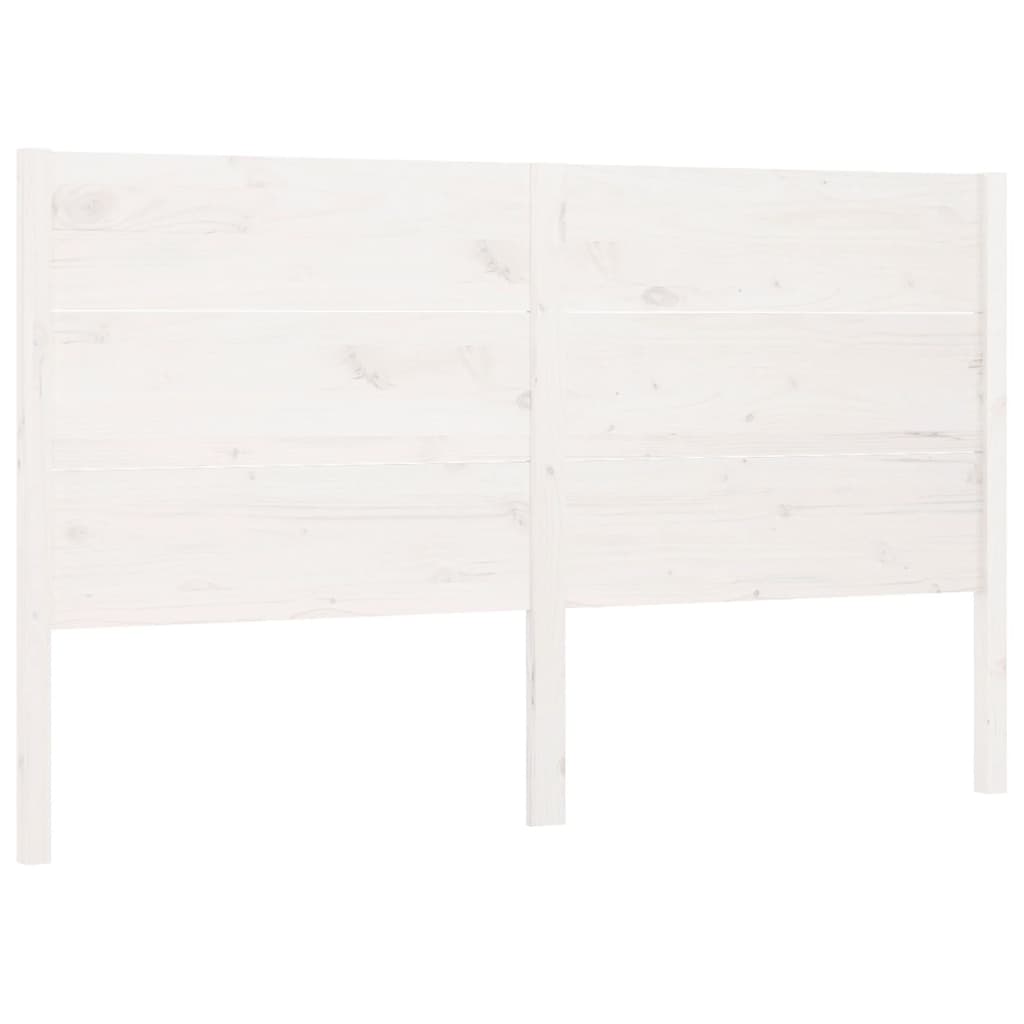Headboard White 146x4x100 cm Solid Wood Pine