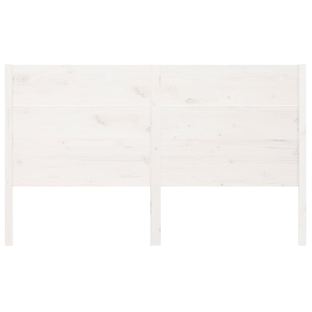 Headboard White 146x4x100 cm Solid Wood Pine