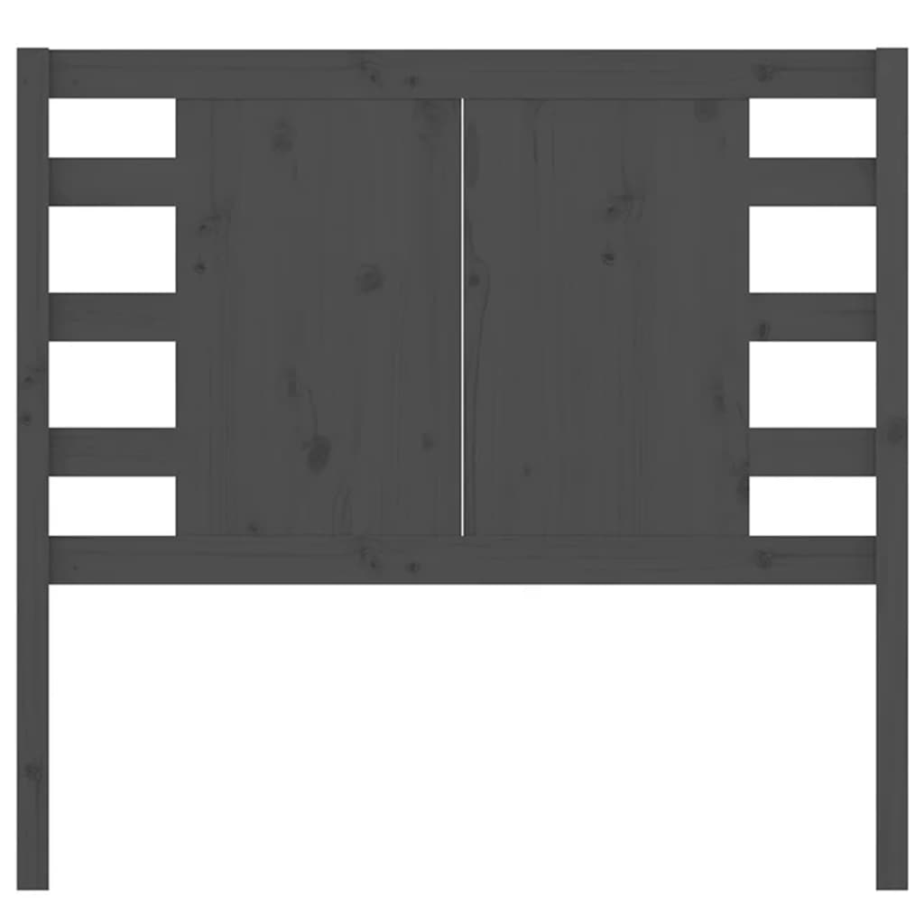 Headboard Grey 81x4x100 cm Solid Wood Pine
