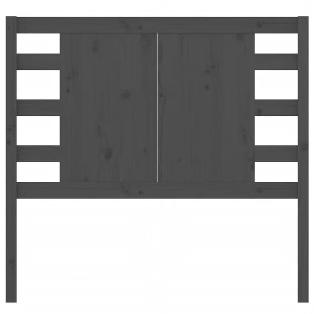 Headboard Grey 96x4x100 cm Solid Wood Pine