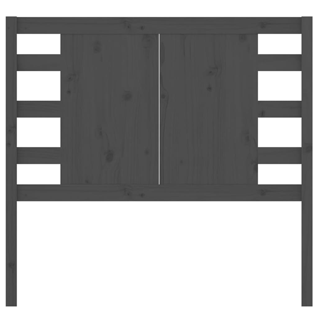 Headboard Grey 106x4x100 cm Solid Wood Pine