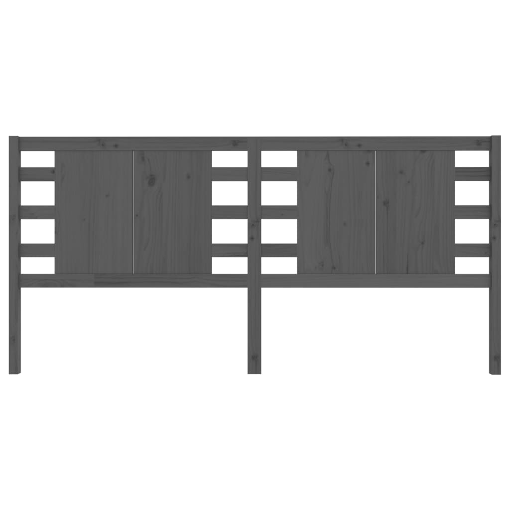 Headboard Grey 166x4x100 cm Solid Wood Pine