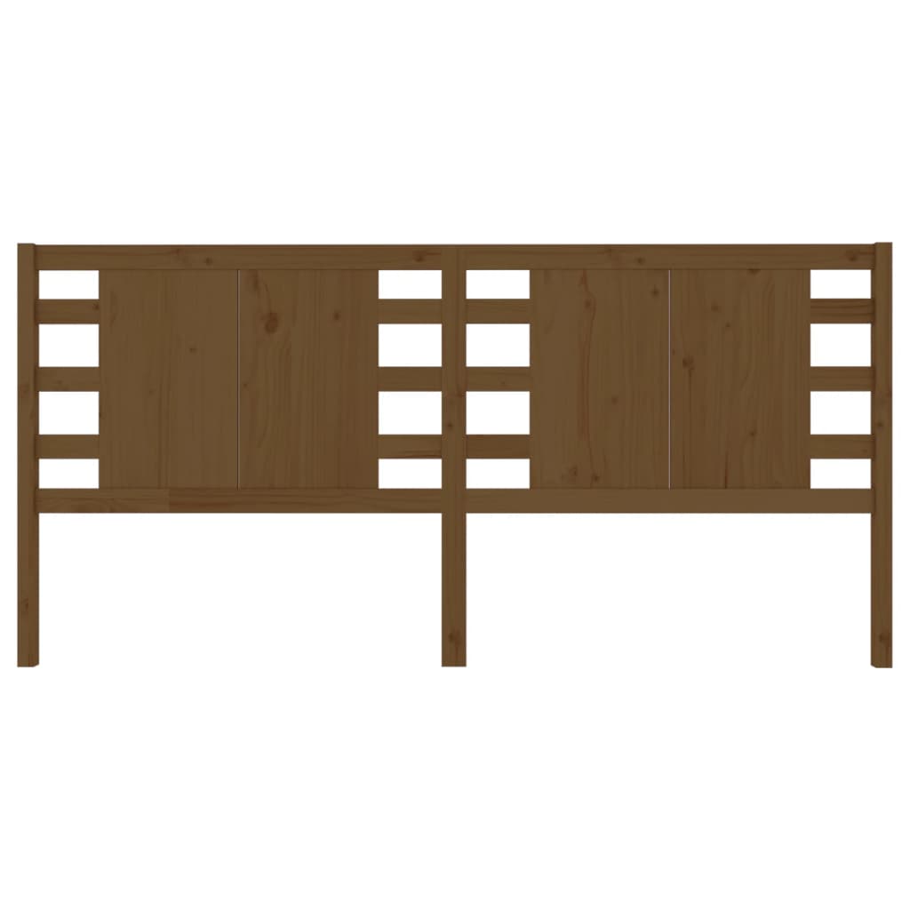Headboard Honey Brown 206x4x100 cm Solid Wood Pine