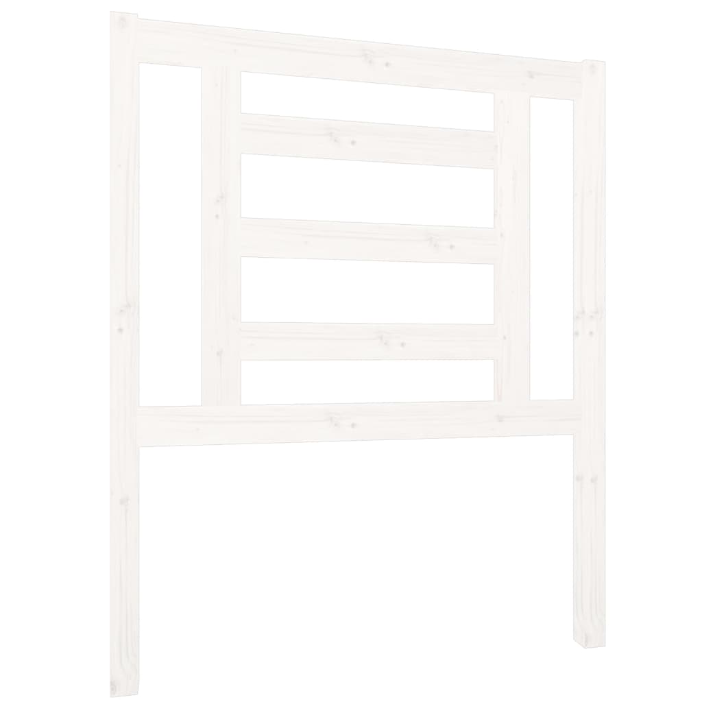 Bed Headboard White 81x4x100 cm Solid Wood Pine