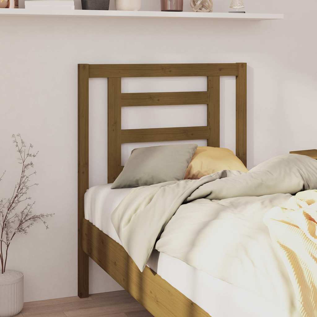 Bed Headboard Honey Brown 81x4x100 cm Solid Wood Pine