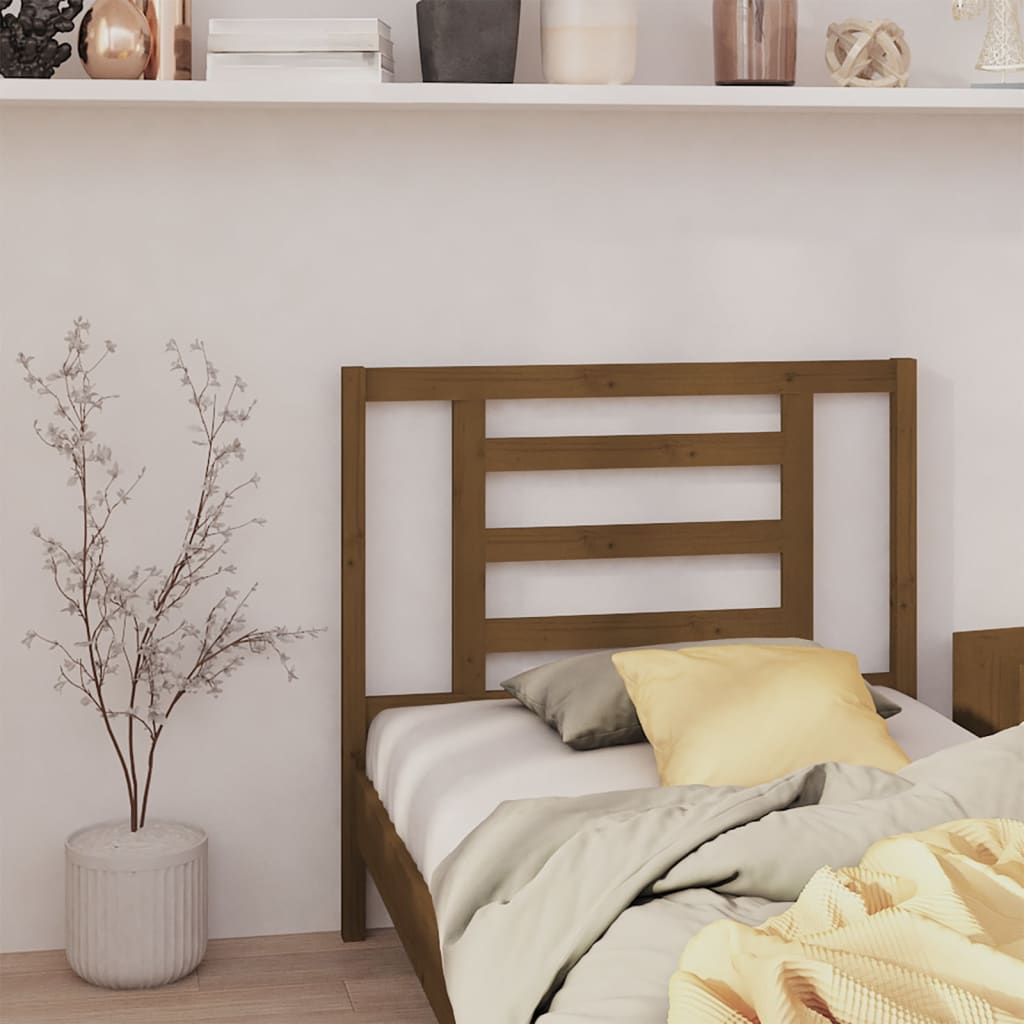 Bed Headboard Honey Brown 96x4x100 cm Solid Wood Pine