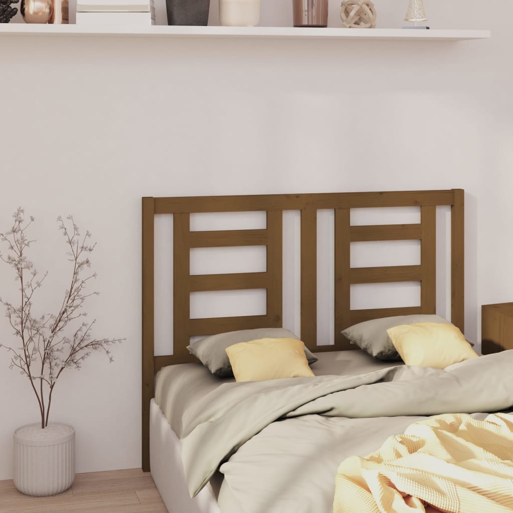Bed Headboard Honey Brown 141x4x100 cm Solid Wood Pine