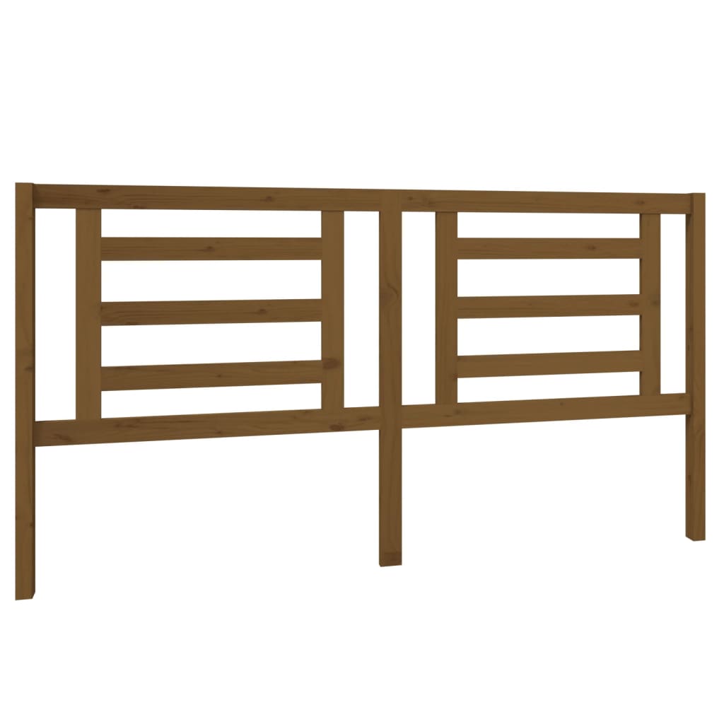 Bed Headboard Honey Brown 186x4x100 cm Solid Pine Wood