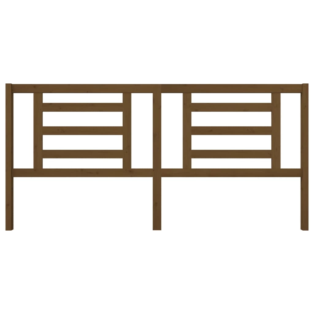 Bed Headboard Honey Brown 206x4x100 cm Solid Pine Wood