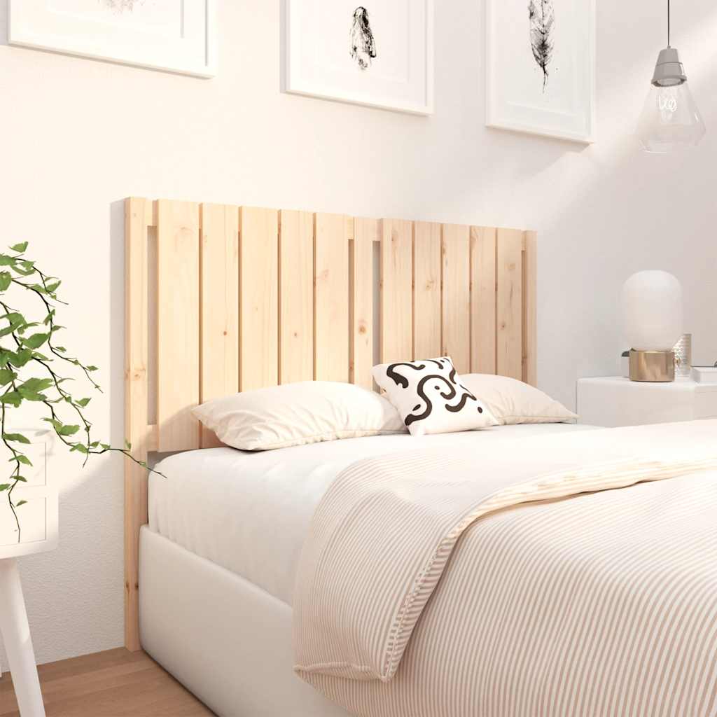 Bed Headboard 125.5x4x100 cm Solid Wood Pine