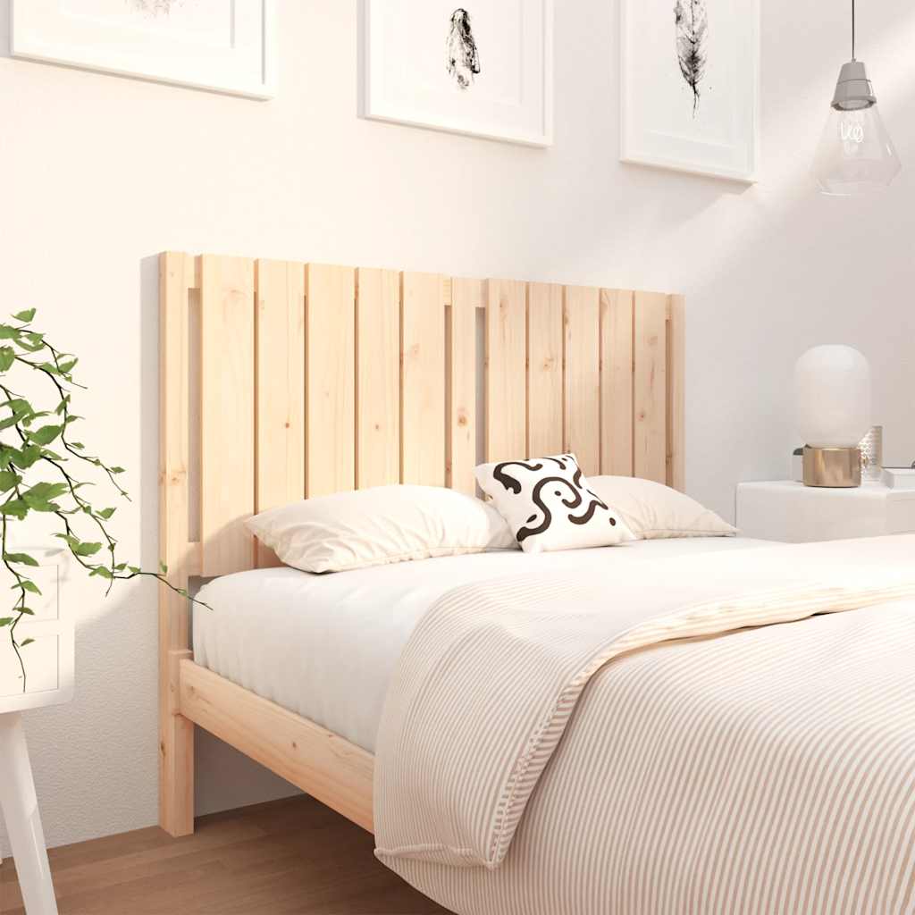 Bed Headboard 125.5x4x100 cm Solid Wood Pine