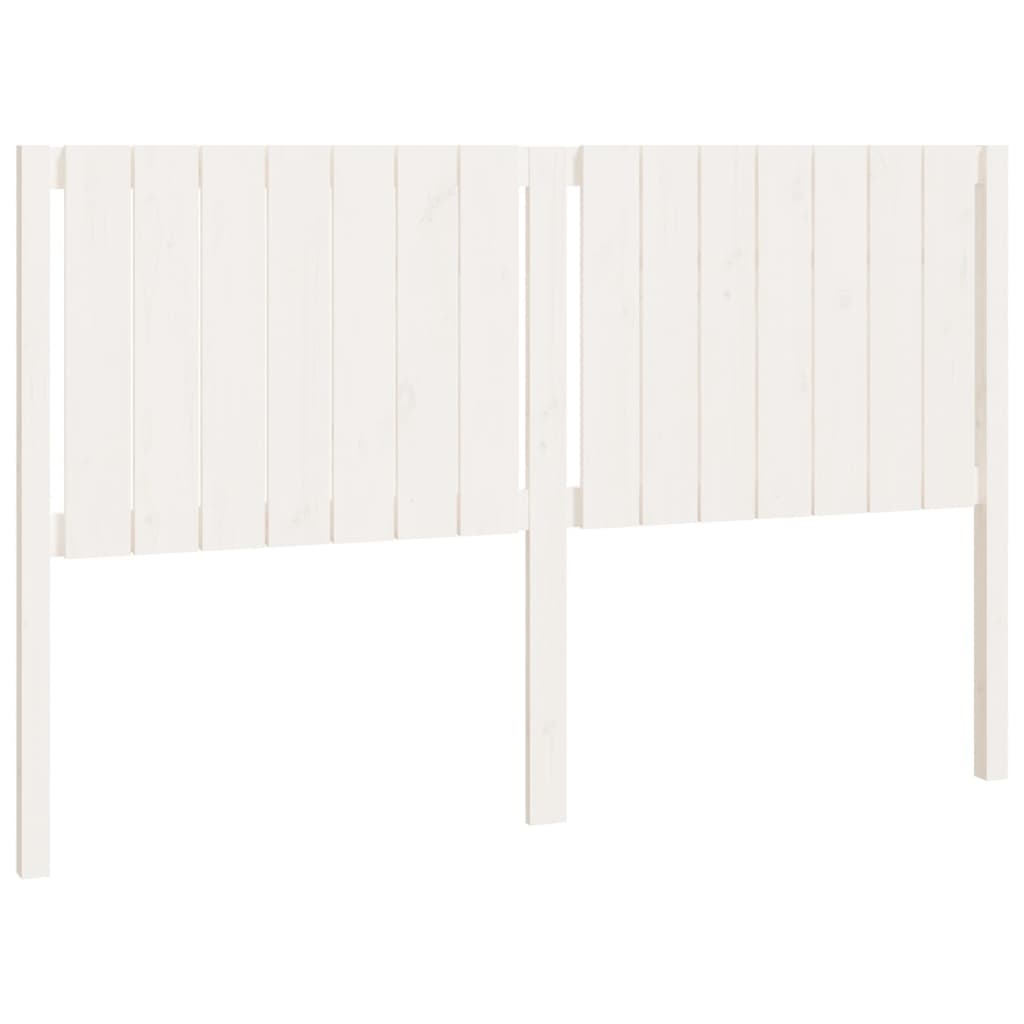 Bed Headboard White 165.5x4x100 cm Solid Wood Pine