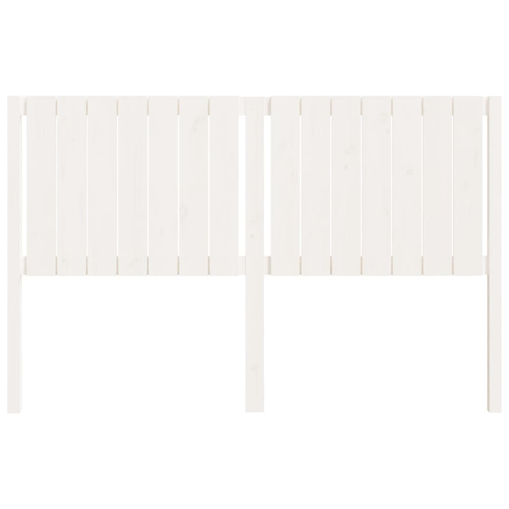Bed Headboard White 165.5x4x100 cm Solid Wood Pine